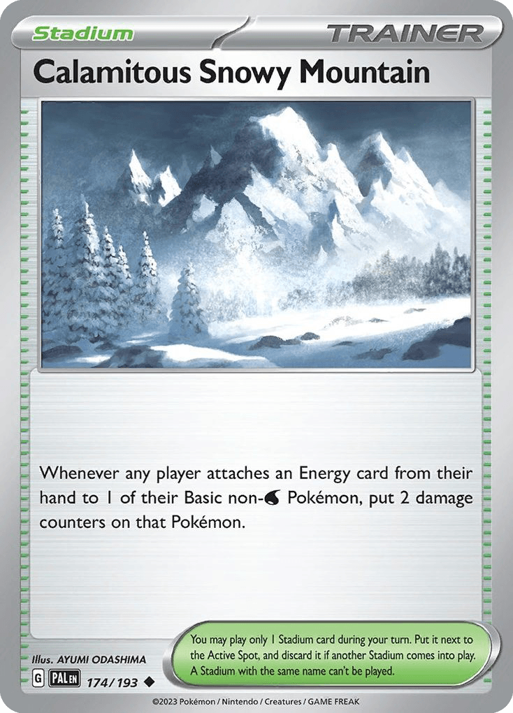 Calamitous snowy mountain