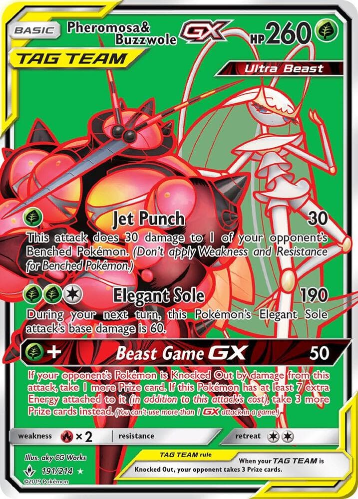 Pheromosa & Buzzwole GX 191/214 Unbroken Bonds