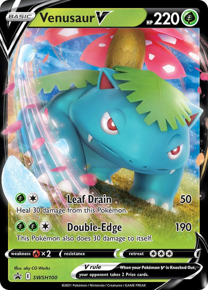 Venusaur V SWSH100 SWSH Black Star Promos