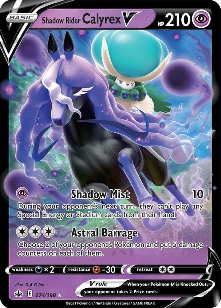 Shadow Rider Calyrex V 074/198 Chilling Reign