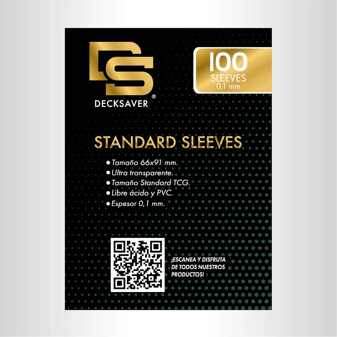 Fundas Doble Standard Sleeves DeckSaver 66x91 mm 0,1 mm (100 u.)