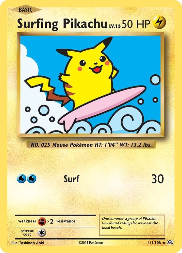 Surfing Pikachu 111/108 Evolutions
