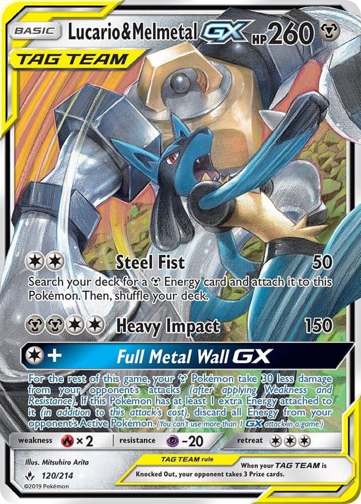 Lucario & Melmetal GX 120/214 Unbroken Bonds