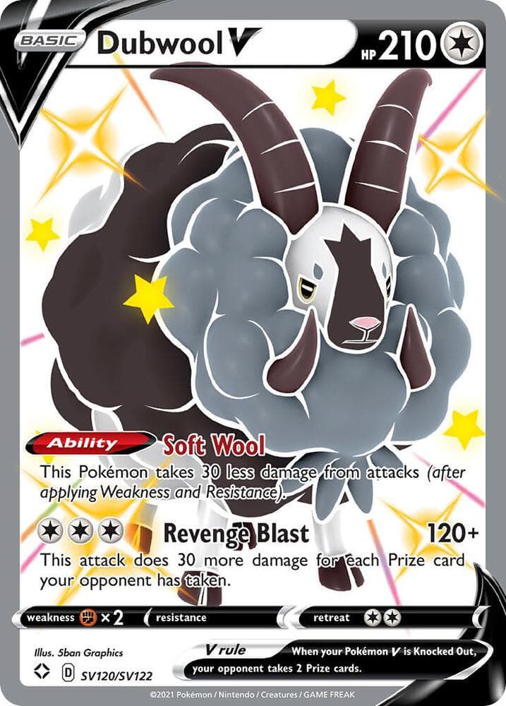 Dubwool V SV120/SV122 Shining Fates Shiny Vault