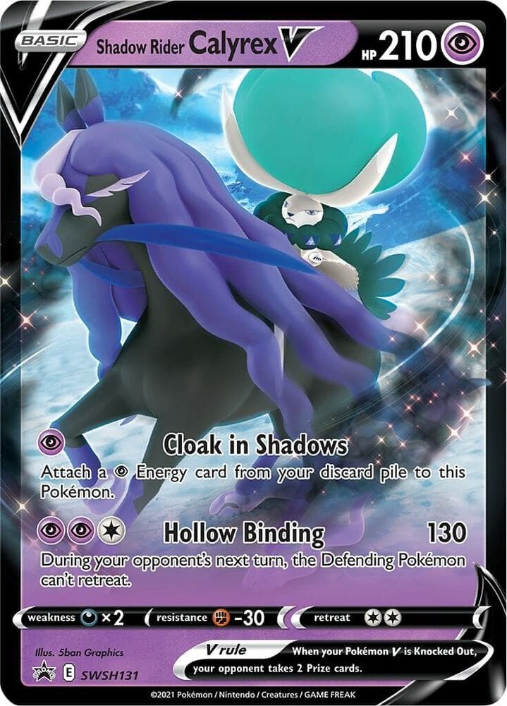 Shadow Rider Calyrex V SWSH131 SWSH Black Star Promos