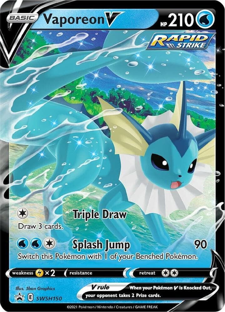 Vaporeon V SWSH150 SWSH Black Star Promos